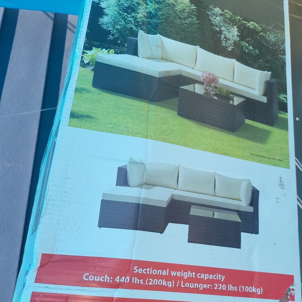 RATTAN PATIO SECTIONAL
